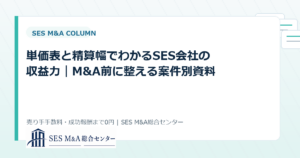 単価表と精算幅でわかるSES会社の収益力｜M&A前に整える案件別資料のアイキャッチ画像